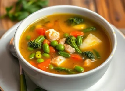 Soupe de légumes à la vapeur