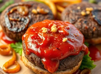 Hamburgers à la sauce tomate