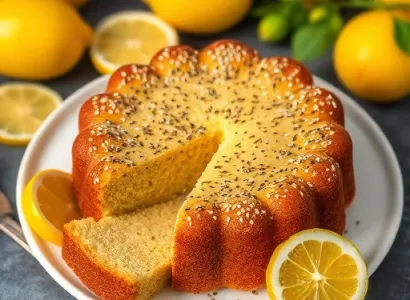 Gâteau au citron et aux graines de pavot allemand