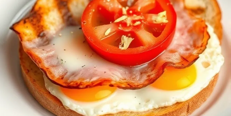 Sandwich au jambon, fromage et tomate