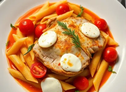 Poulet parmesan au penne
