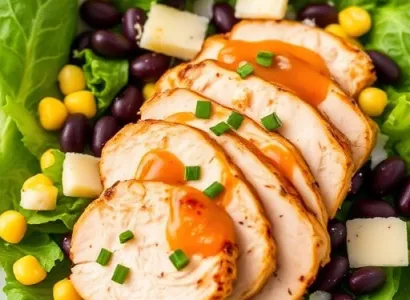 Salade de poulet southwestern au dressing aux chipotle