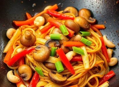 Pâtes Szechuan aux légumes épicés