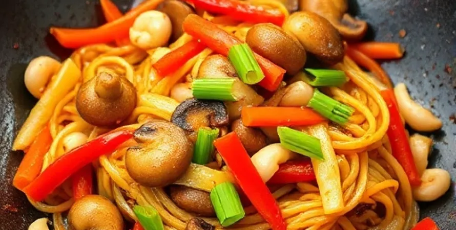 Pâtes Szechuan aux légumes épicés