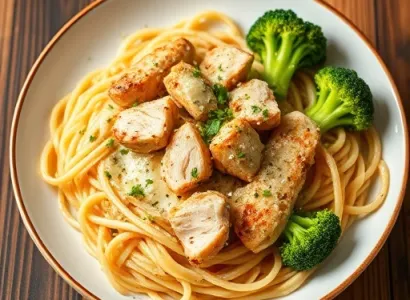 Pâtes Ange au Poulet et Brocolis
