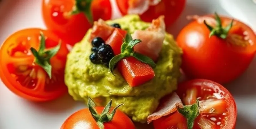 Tomates cerises avec guacamole