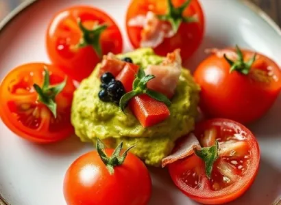 Tomates cerises avec guacamole