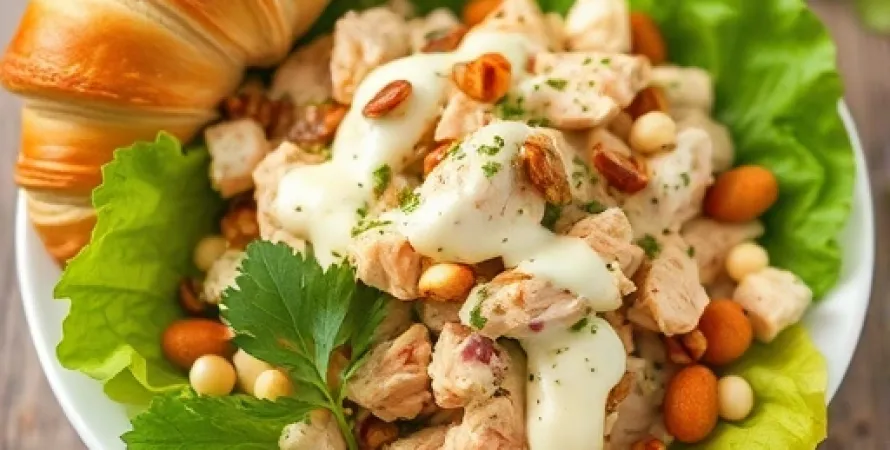 Salade de poulet aux croissants