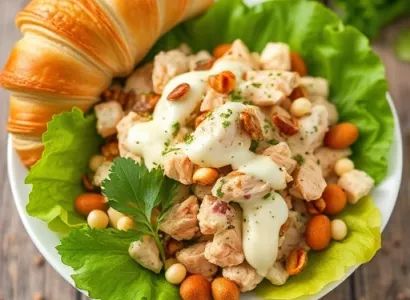 Salade de poulet aux croissants