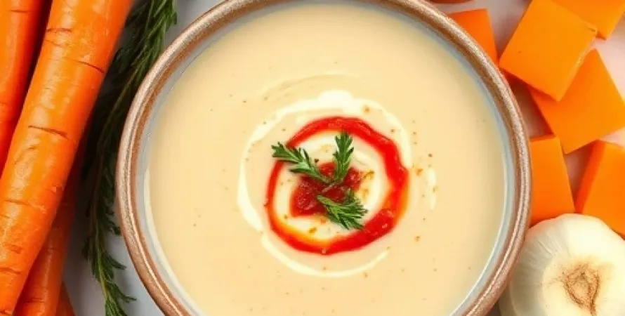 Potage crémeux de chou et carottes