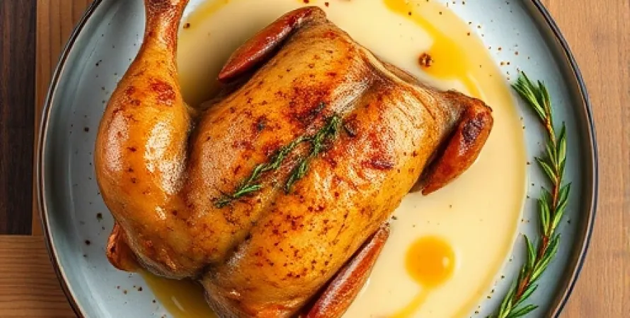 Poulet rôti moelleux