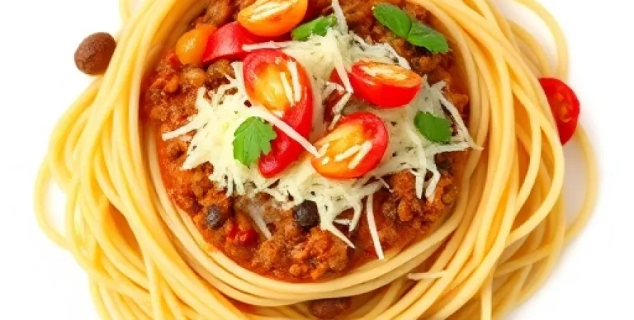 Spaghetti au boeuf et légumes