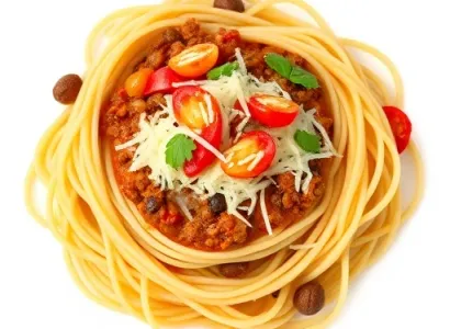 Spaghetti au boeuf et légumes