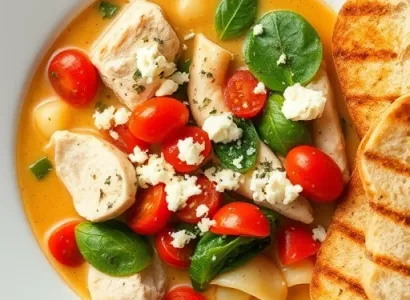 Soupe au Poulet et Feta