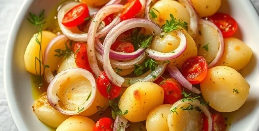 Salade de patates douces marinées
