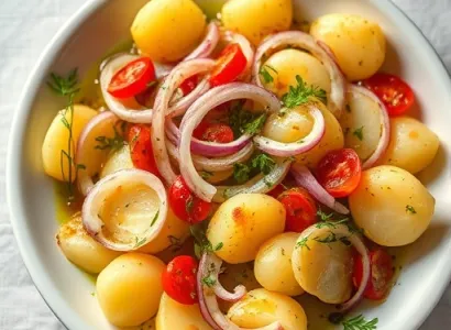 Salade de patates douces marinées