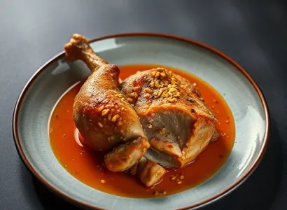 Poulet au sesame et sauce d'abricot