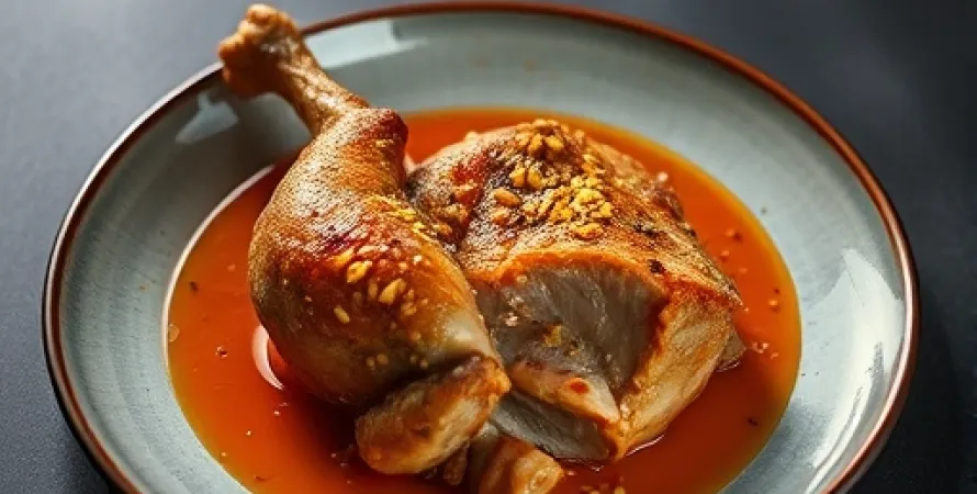 Poulet au sesame et sauce d'abricot