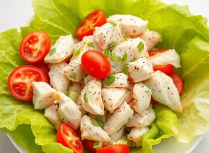 Salade de poulet et de tomates