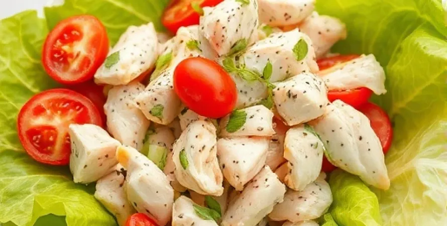 Salade de poulet et de tomates