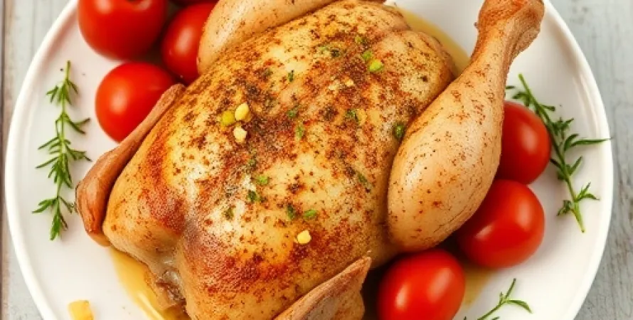 Poulet au cumin et sel de mer