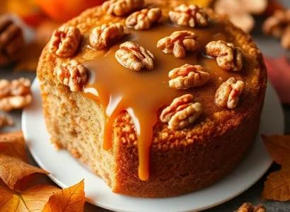 Gâteau au pomme et noix