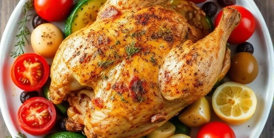Poulet rôti à la toscane