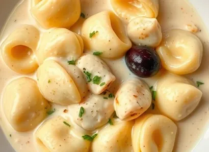 Tortellini à la crème d'ail