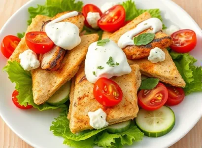 Sandwichs pita creuse méditerranéens
