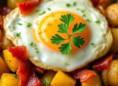 Haricots de pomme de terre et bacon
