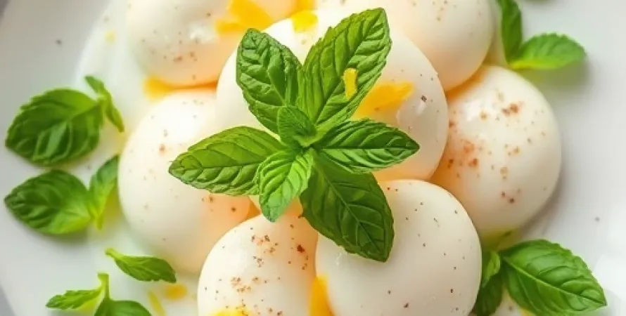 Mozzarella à la menthe et au citron
