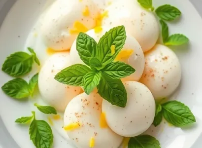 Mozzarella à la menthe et au citron