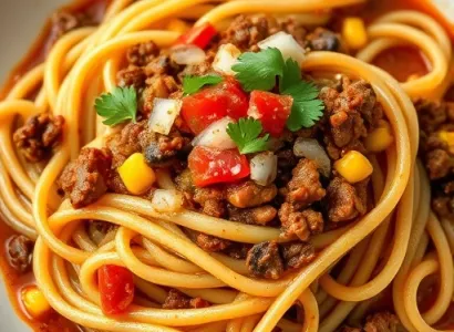 Pâtes mexicaines au boeuf