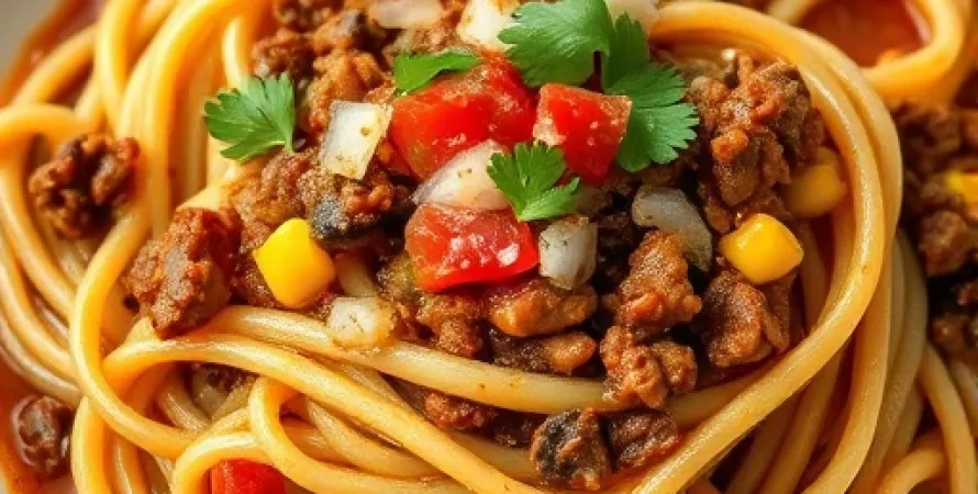 Pâtes mexicaines au boeuf