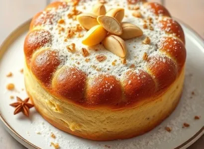 Gâteau au crème fraîche et noix