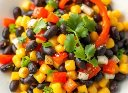 Salade de haricots noirs créole