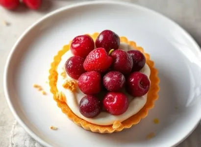 Tartes aux cerises et noix de coco