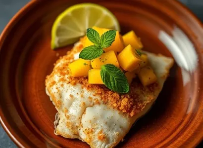 Tilapia pané au mango