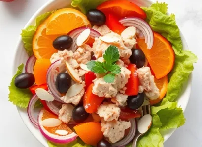 Salade de thon aux olives et au piment