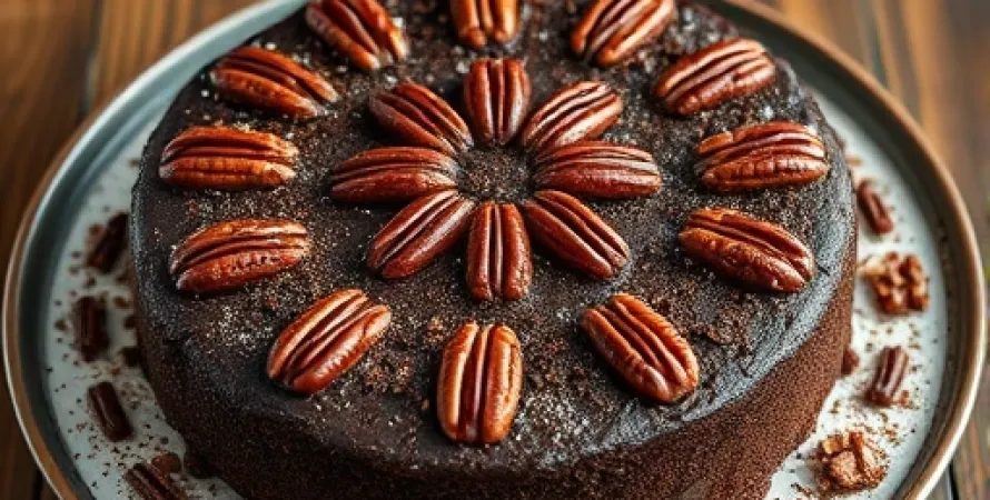 Gâteau de noix de pecan au chocolat