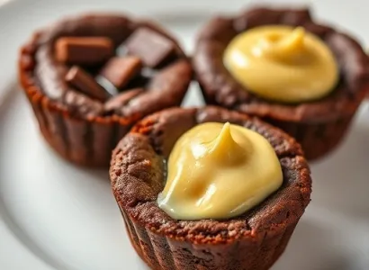 Brownie cups au beurre de pistache