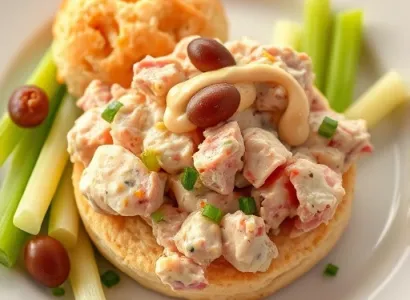 Salade de jambon sur biscuits