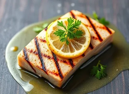 Thon grillé au beurre de citron