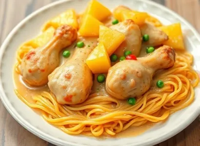 Casserole de poulet et ananas