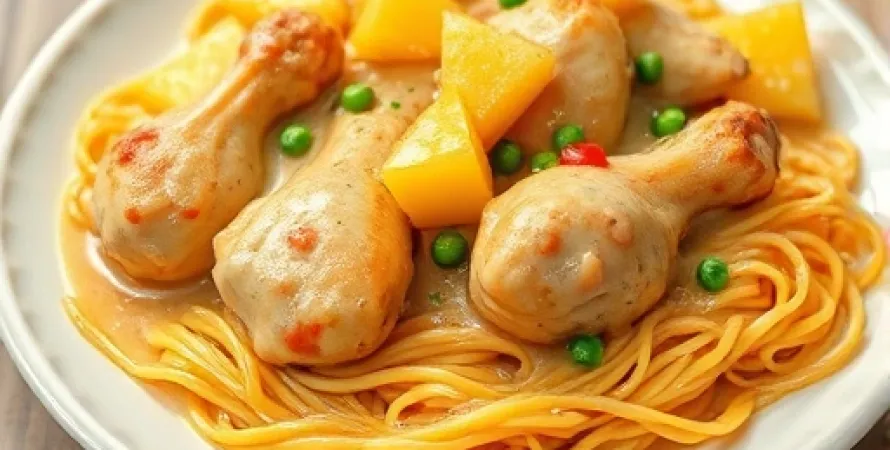 Casserole de poulet et ananas