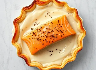 Saumon en croûte de crème de blé