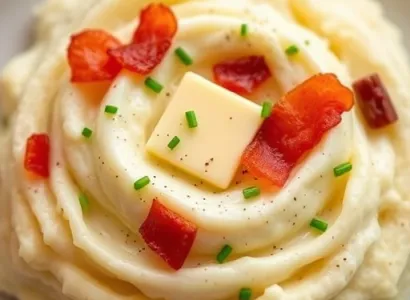 Purée de pommes de terre au fromage Fontina et bacon