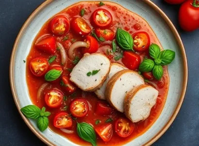 Sauce aux tomates et poulet