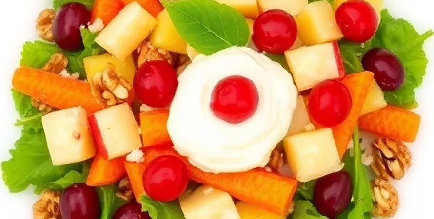 Salade de carottes, pommes et ananas