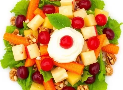 Salade de carottes, pommes et ananas